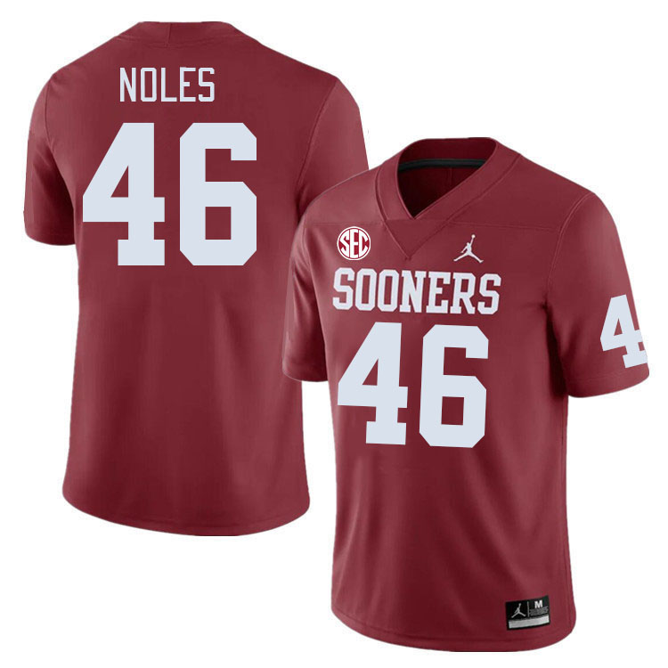 Men #46 Dax Noles Oklahoma Sooners 2024 SEC Conference College Football Jerseys-Crimson